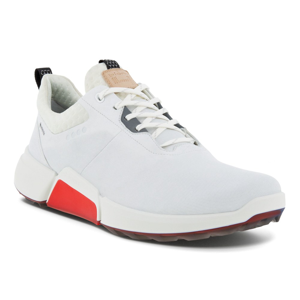 Mens Golf Shoes - ECCO Biom H4 - White - 0918TECRN